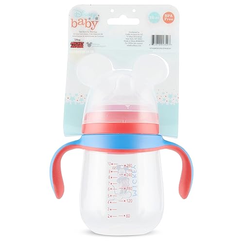 Miniatura 4 de Disney Vasos para niños pequeños, vasos para niños con chupete, sin BPA con asas, a prueba de fugas, Minnie Mouse y Mickey Mouse, regalo unisex