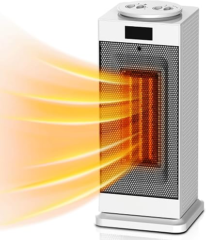 Amazon Nepyotaq セラミックヒーター 電気ファンヒーター 電気ヒーター 10w 首振り 3段階切替 足元 ヒーター ファンヒーター 転倒オフ 過熱保護 省エネ 暖房器具 寝室 リビング オフィス 脱衣所等適用 電気ストーブ Pse認証済み 日本語取扱説明書付き Nepyotaq