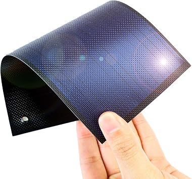 لوحة شمسية رقيقة صغيرة مرنة لخلايا الطاقة الشمسية شاحن بطارية شمسية طارئة 1W / 1.5V / 670MA شواحن شمسية صغيرة مرنة للأجهزة الإلكترونية أسود