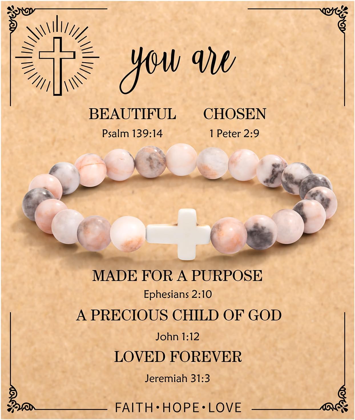 Christian Grandparents - Day Gifts for Women, Religious Cross Bracelet