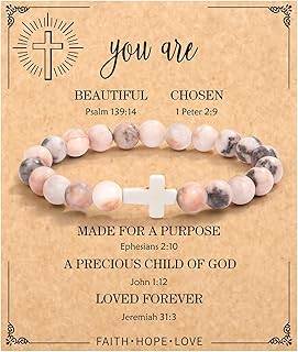 Christian Gifts for Women, Religious Cross Bracelet Gifts for Women/Daughter/Friend/Sister/Grandma/Granddaughter/Godmother/Her, Inspirational Birthday Faith Based
