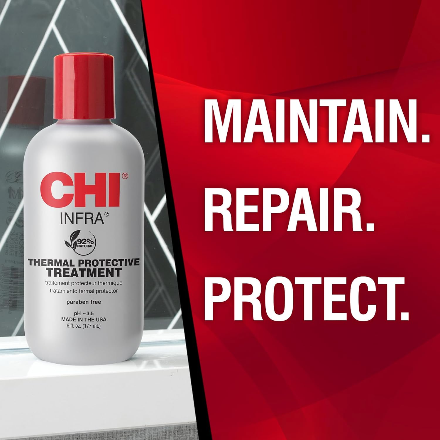 CHI Infra Thermal Protective Treatment, Hair Serum For Protecting Color & Adding Superior Shine & Softness, Hydrating Formula, Sulfate-free, 6 Oz - Image 3