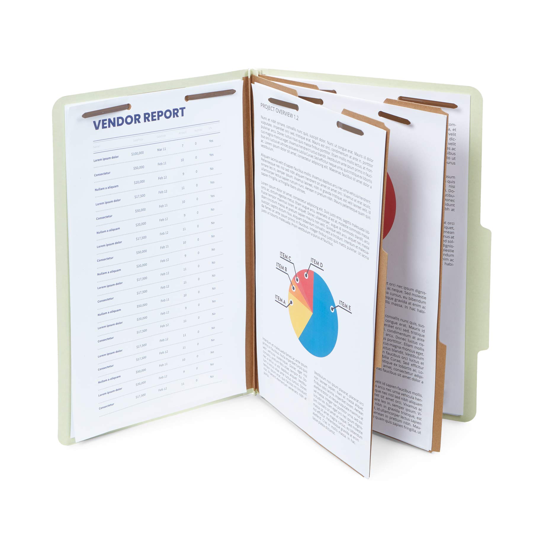 Blue Summit Supplies 10 Blue Legal Size Classification Folders - 2 Inch ...