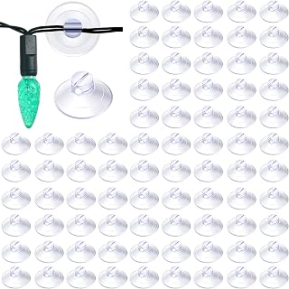 Sieral 225 Pcs Christmas Light Suction Cups String Cup Hook Shower Caddy Connectors Heavy Strength Duty Mini Clear Plastic Transparent Window with