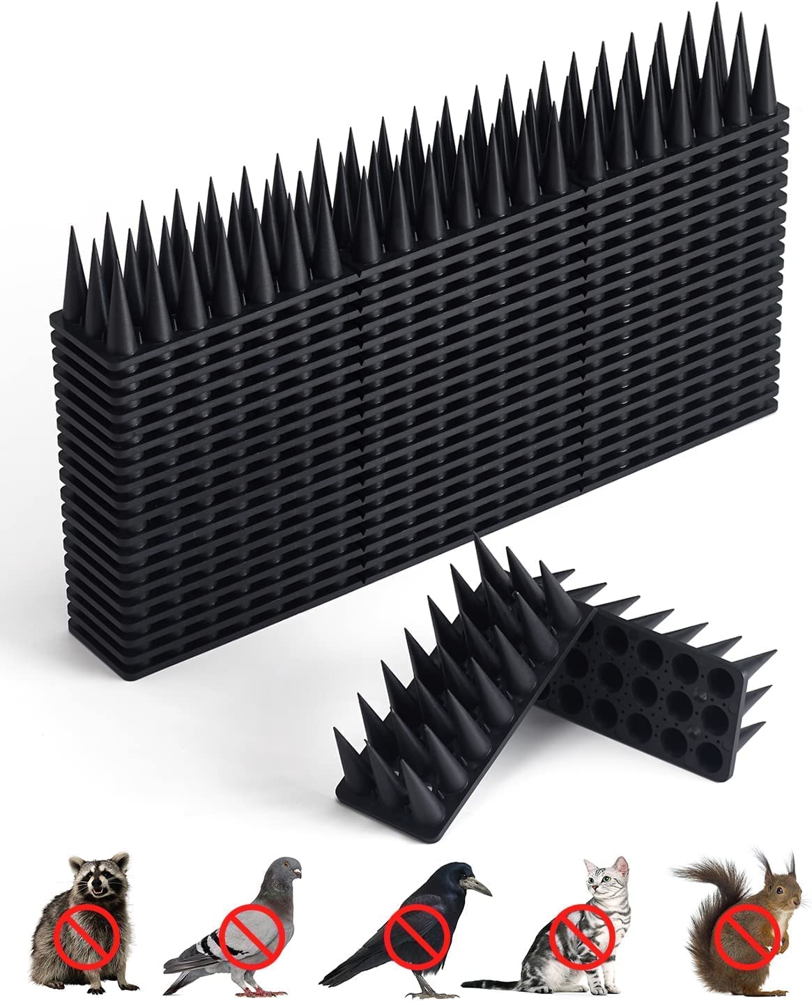 PARC Anti Bird Plastic Spikes for AC Balcony Railing Window Home Protection from Pigeon Dog Monkey Crow Kabootar (Black, 10) (B0D1VBL1S4) Amazon Price History, Amazon Price Tracker