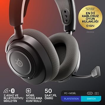 SteelSeries Arctis Nova 7 Gen 2 Wireless Gaming Headset - Black