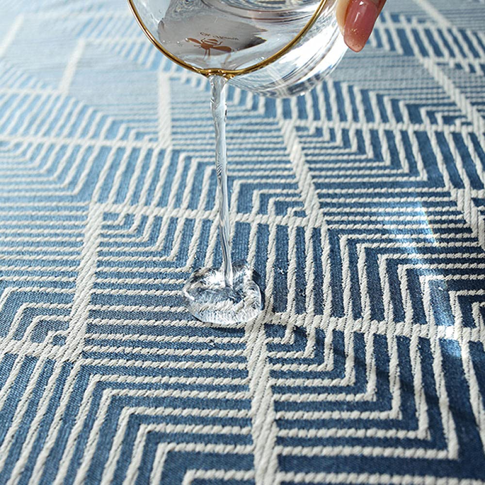 Tisch Decke aus Premium Rechteckige Anti Heißes Modernes Baumwollleinen Tischabdeckung Gartentischdecke für Gastronomie Feste Party Hochzeiten Gelb A 110 × 110cm