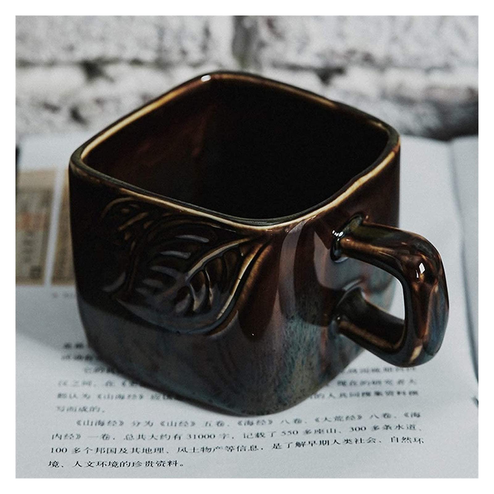 kubki do kawy porcelanowy kubek do kawy 7.43 uncji/220 ml, styl europejski duże kubki kokosowe Latte kubki do mleka z uchwytem filiżanki filiżanka śniadaniowa kubek do koktajli mlecznych do bo