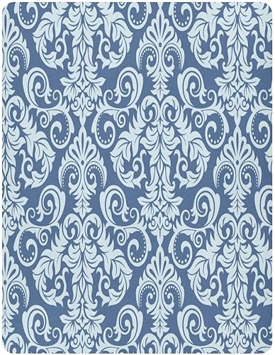 Miniatura 2 de Fitted Crib Sheet for Boys & Girls Damascus Print Soft Breathable Unisex Baby Sheets for Standard Crib and Toddler Mattresses 39 x 27 in