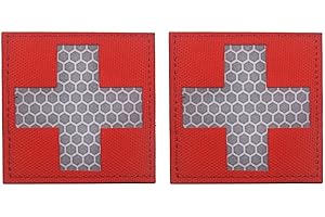 Reflective Cross Patch, Tactical Paramedic Medic EMS EMT Patch