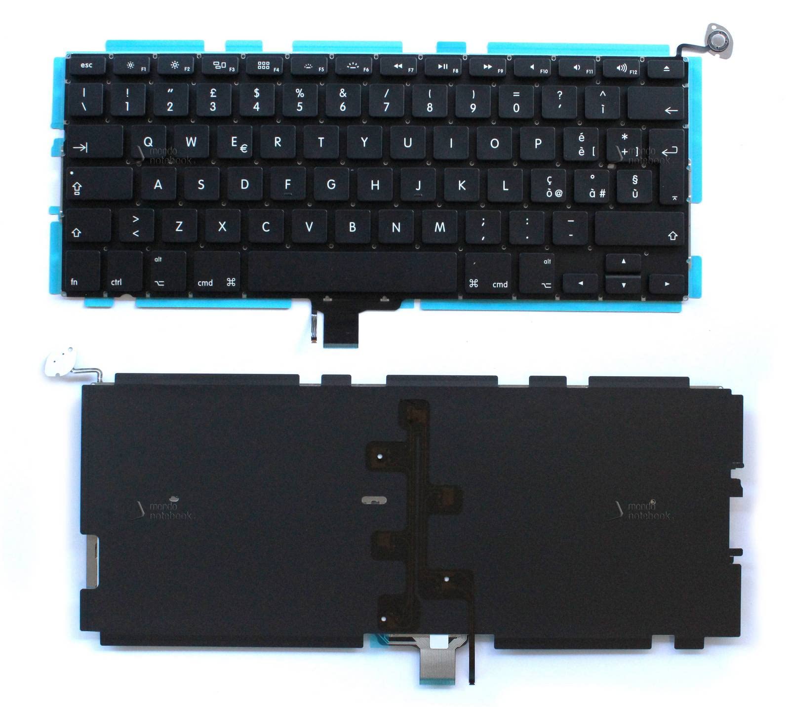 Tastiera Notebook Compatibile sostitutivo per Apple MacBook PRO 13.3" A1278 (2008) (2009) (2010) (2011) (2012)(RETROILLUMINATA)
