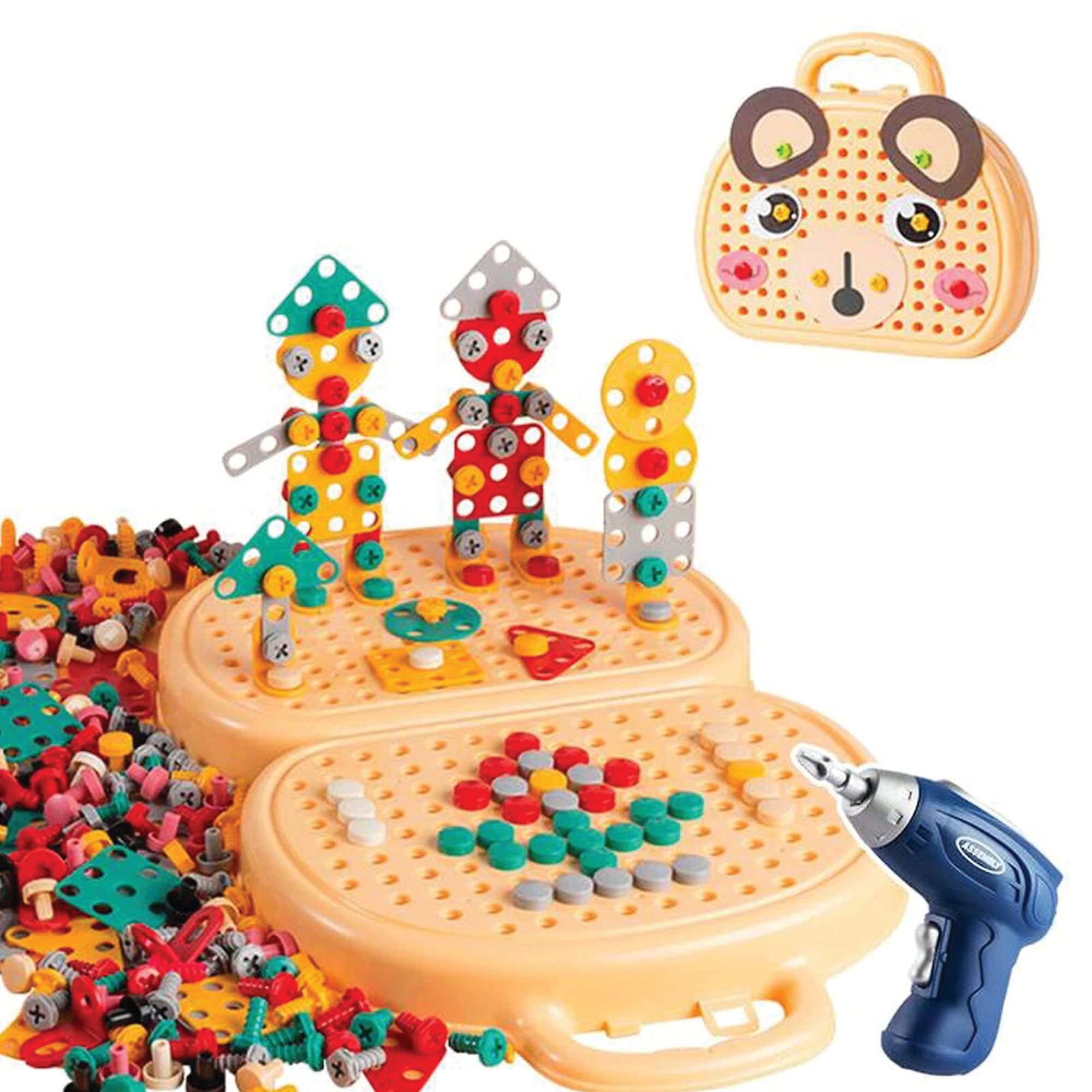 Kidology Creative Mosaic Drill Set - 203 PCS Creative Drilling Toy with Screwdriver Tool, Electric Drill Toy & Rainbow Fasteners - Premium STEM Building Set for Kids 3+ Years Old (B0CH8BXHGC) Amazon Price History, Amazon Price Tracker