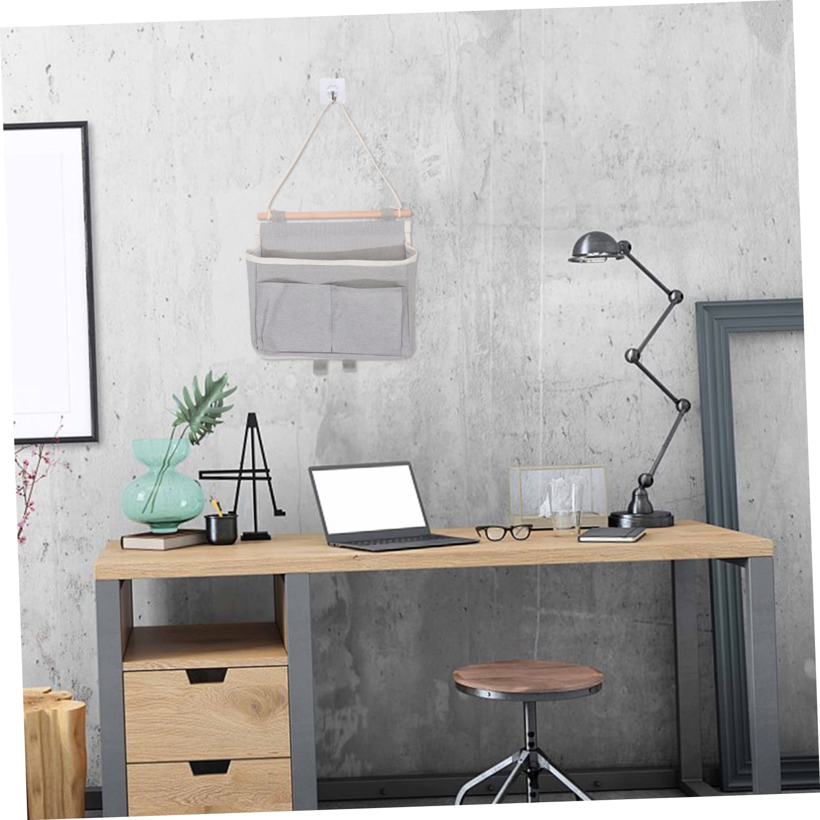 Amosfun 5 Ganci Portaoggetti Da Appendere Alla Porta Della Dispensa Borsa Portaoggetti Per Occhiali Banconote Chiavi Grigio Organizer Per Articoli Vari Del Dormitorio