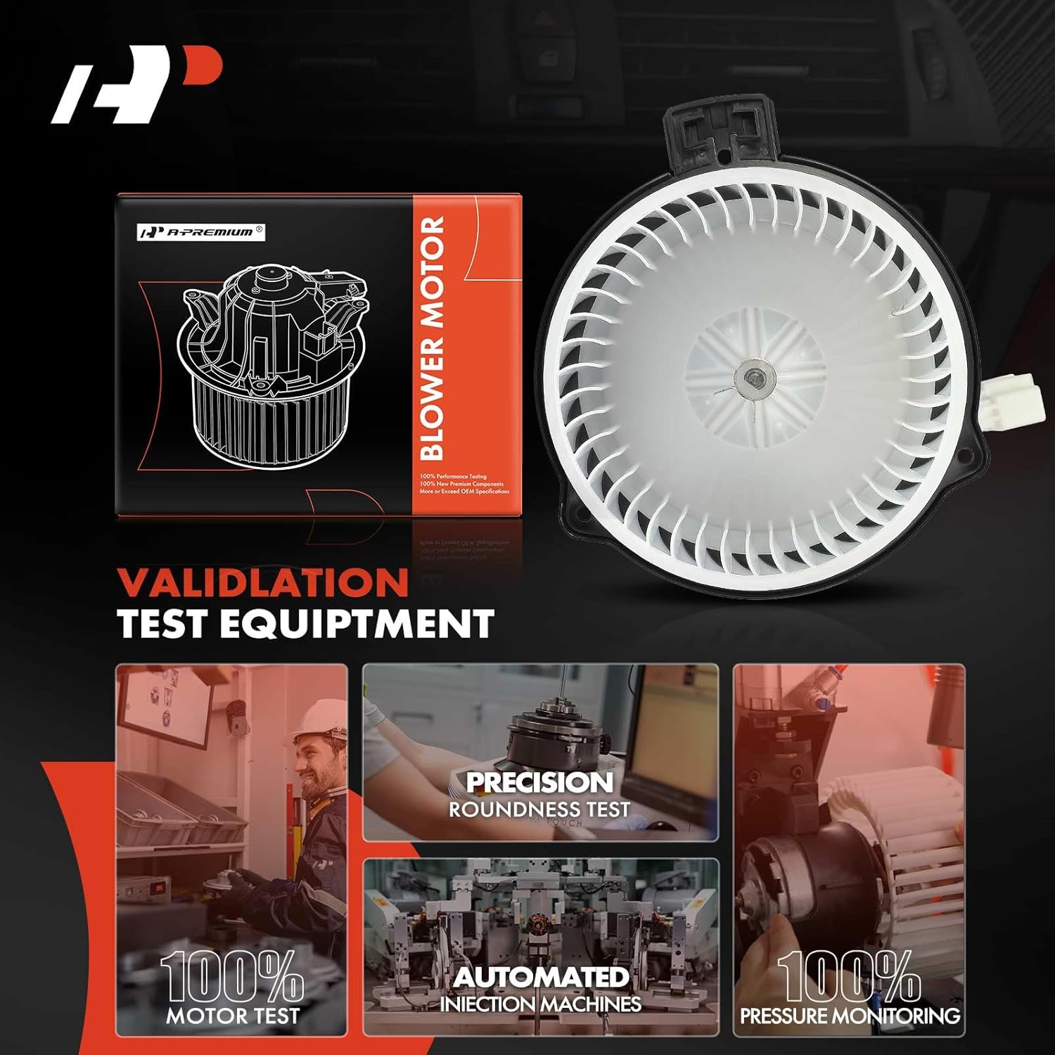 A-Premium Front HVAC Heater Blower Motor Compatible with Mazda CX-5 2014-2021, 6 2014-2015 Sedan, with Automatic Temperature Control - Replace# GHR161B10, GHR161140B