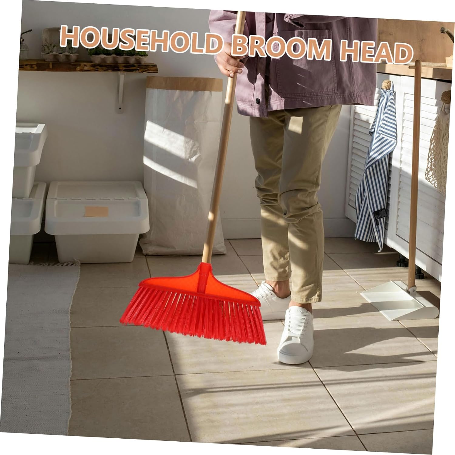 Plastic Broom Head Replacement for Room and Kitchen Cleaning