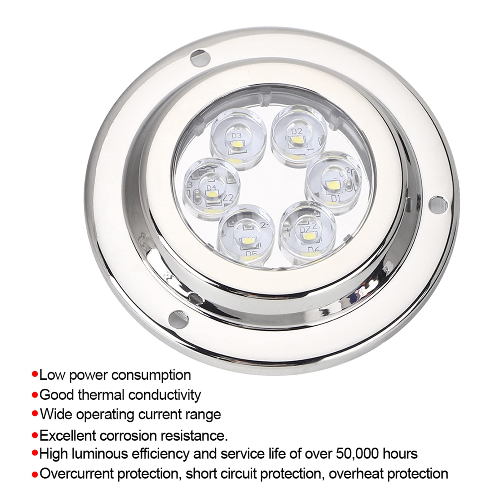 Lampe LED pour Bateau Derwater IP68 pour Yacht Marin Lumière Ultra Lumineuse pour la Pêche, la Natation, la Plongée Facile à Installer pour une visibilité Améliorée et en K s.