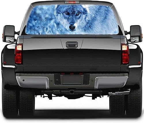 Emblema personalizable para parabrisas de automóvil, calcomanías para ventana trasera de camión, ventana trasera de automóvil, diseño de lobo