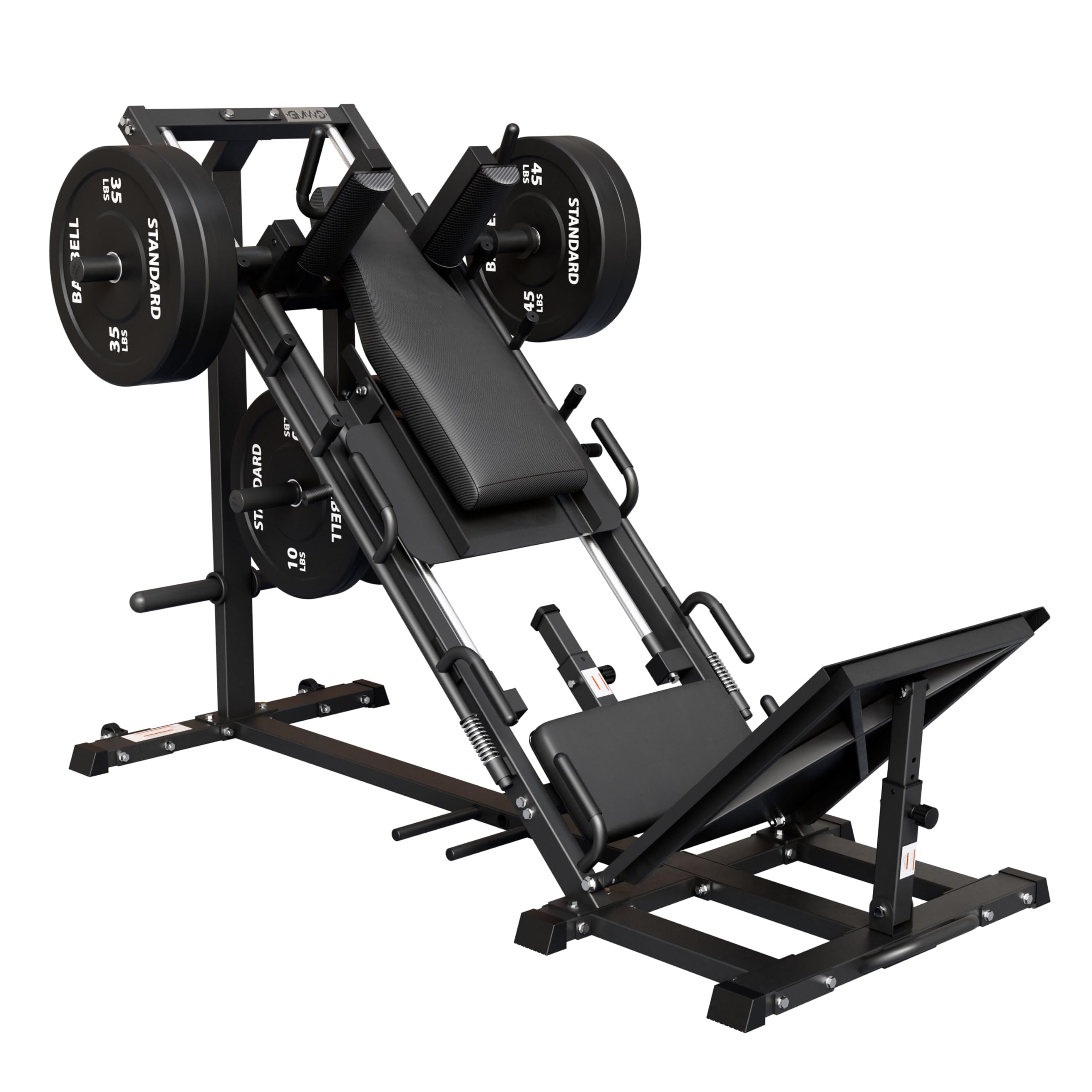 GMWD Leg Press Hack Squat Machine Combo, Leg Exercise Machine with Linear Bearing, 45-Degree Lower Body Special with Weight Storage for Quads, Hamstring, Glutes, Calves, Home Gym Leg Day Equipment