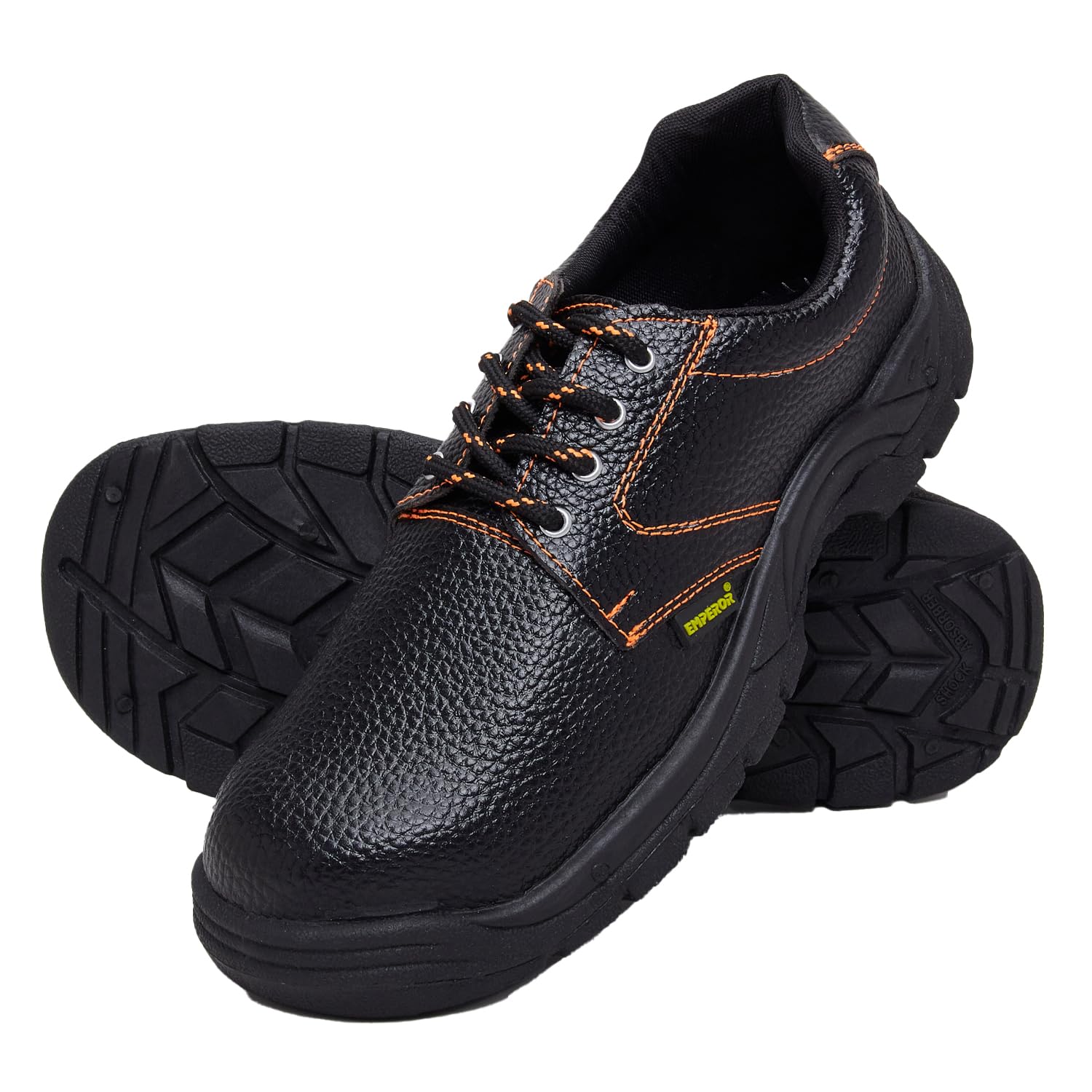 ACE Men's Black Steel Toe Safety Shoes – Lightweight, Synthetic Leather, Anti-Slip, Abrasion-Resistant Work Footwear-image-41