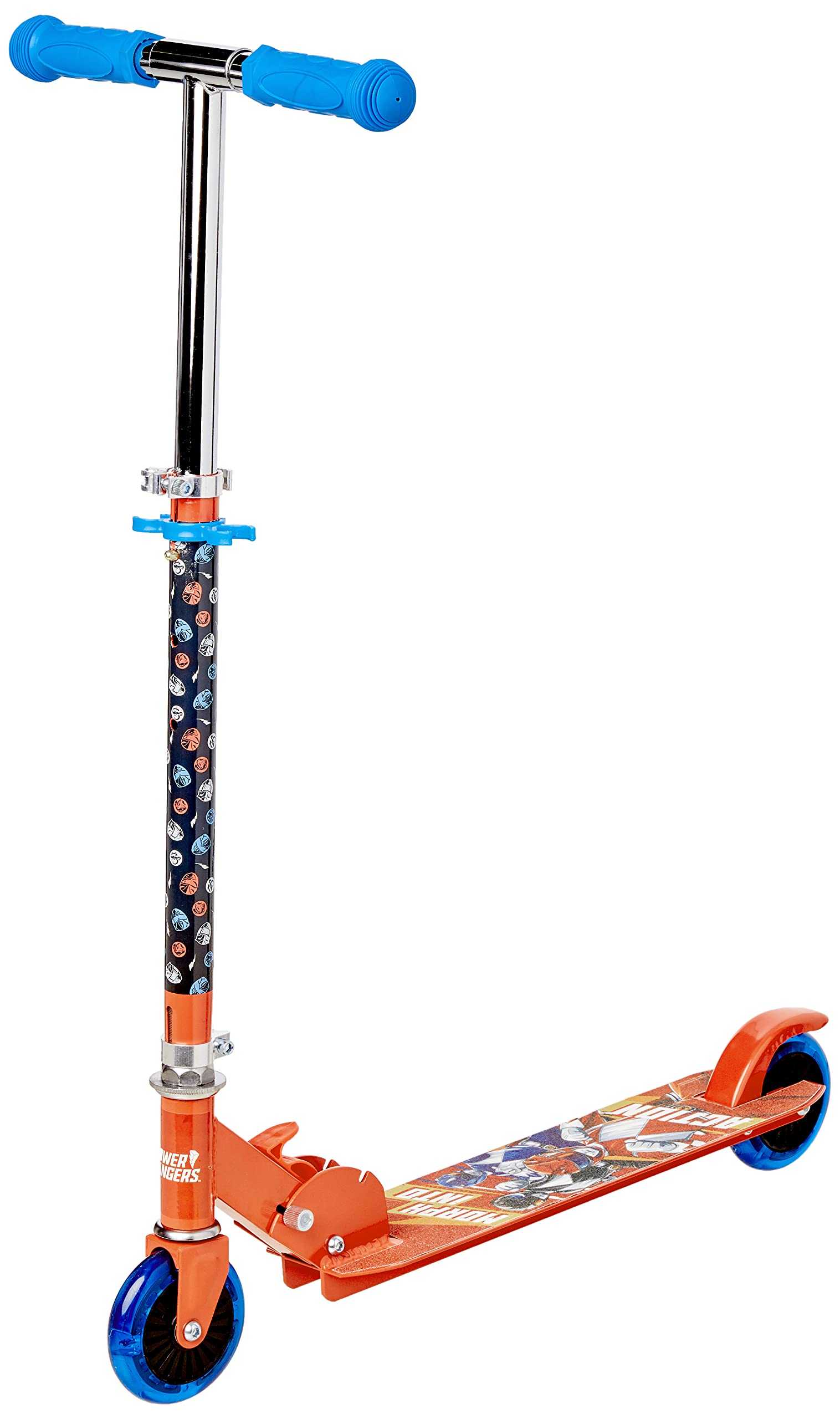 Power Rangers Folding Scooter for Kids, Easy & Portable Fold-N-Carry Design, Ultra-Lightweight, Comfortable & Safe Durable & Easy to Ride