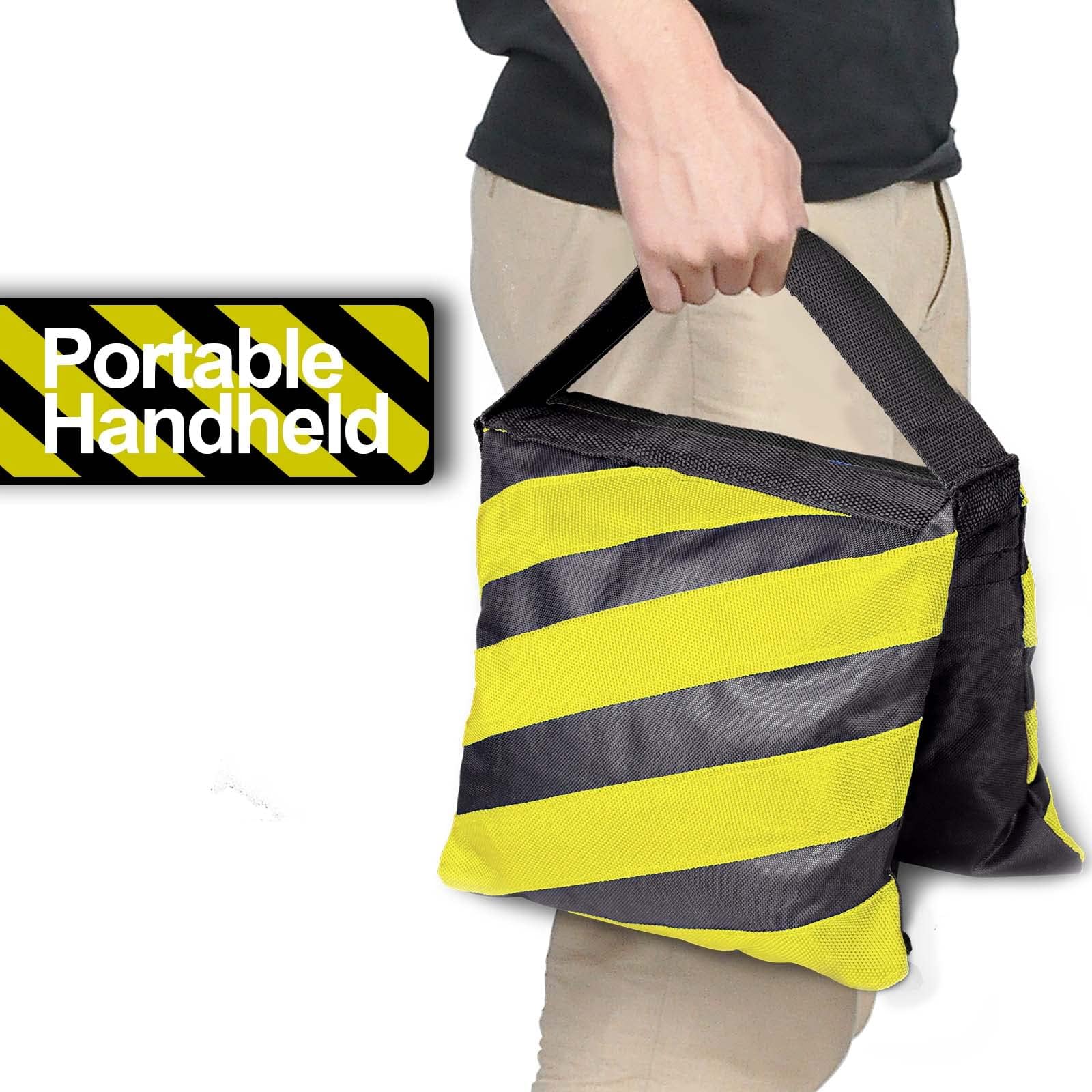EMART 6 Pcs Borsa di Sabbia Resistente per Studio Fotografico e Video, Treppiedi, Giardino - Giallo e Nero