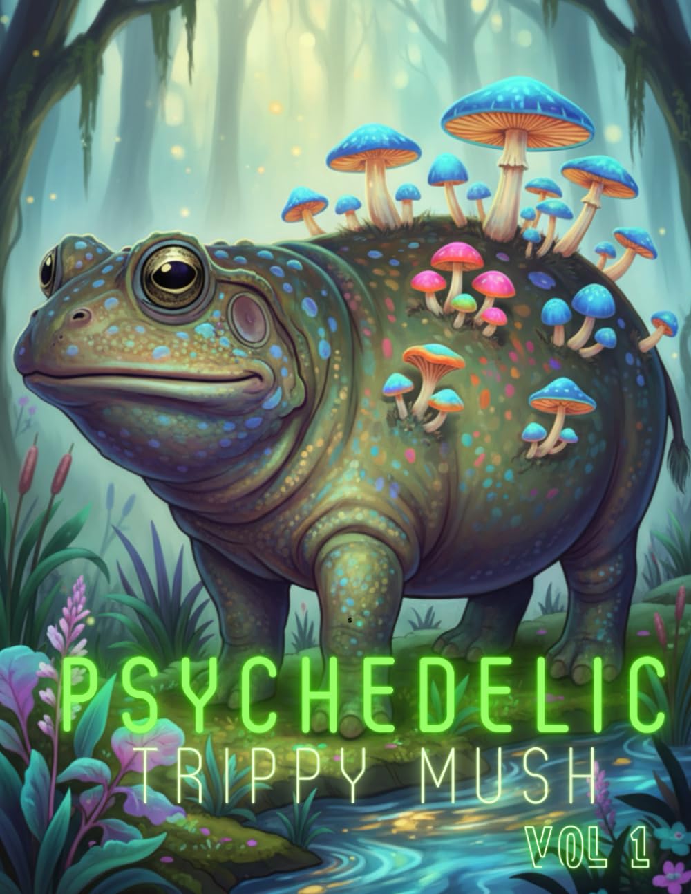 Psychedelic Trippy Mush Vol 1: 50+ Drawings, Magic Mushroom & Funky Aliens Vibes, Groovy & Funky Adult Coloring Book