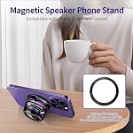 G200 Magnetic Bluetooth Speaker with RGB Lights, Mini Wireless Portable Speaker with Phone Stand, Waterproof, Surround Sound, Bluetooth 5.3, 6-7H Playtime, for Home, Outdoor, Camping, Gifts for Teens