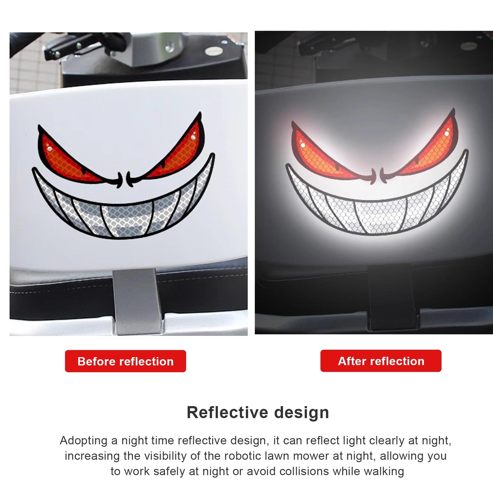 Lot De 2 Autocollants Réfléchissants Pour Yeux De Tondeuse à