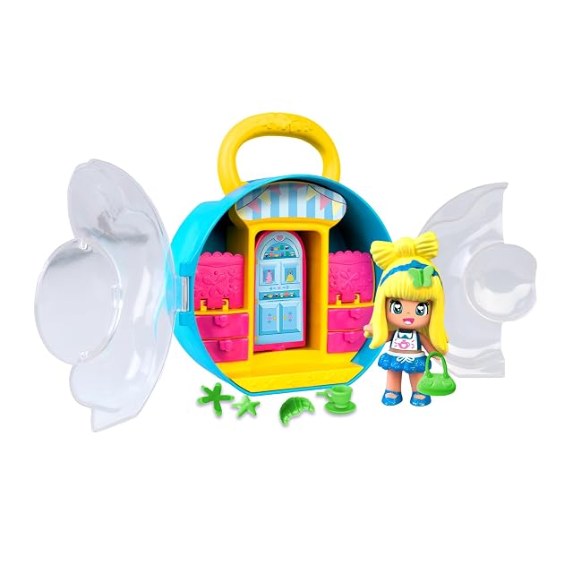 Pinypon Cuentos con Bolsito, Bolso Azul con Asa, Figura de Alicia del Pais de Las Maravillas