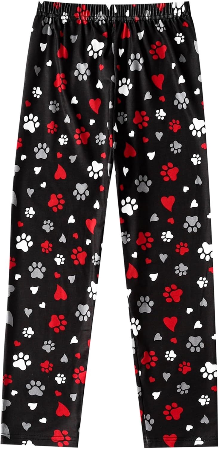 MyFav Girls Pajama Sets 3pcs Crew Neck Short Sleeve Top Shorts & Long Pants With Cute Patterns Sleepwear Nighty For Teens - Image 6