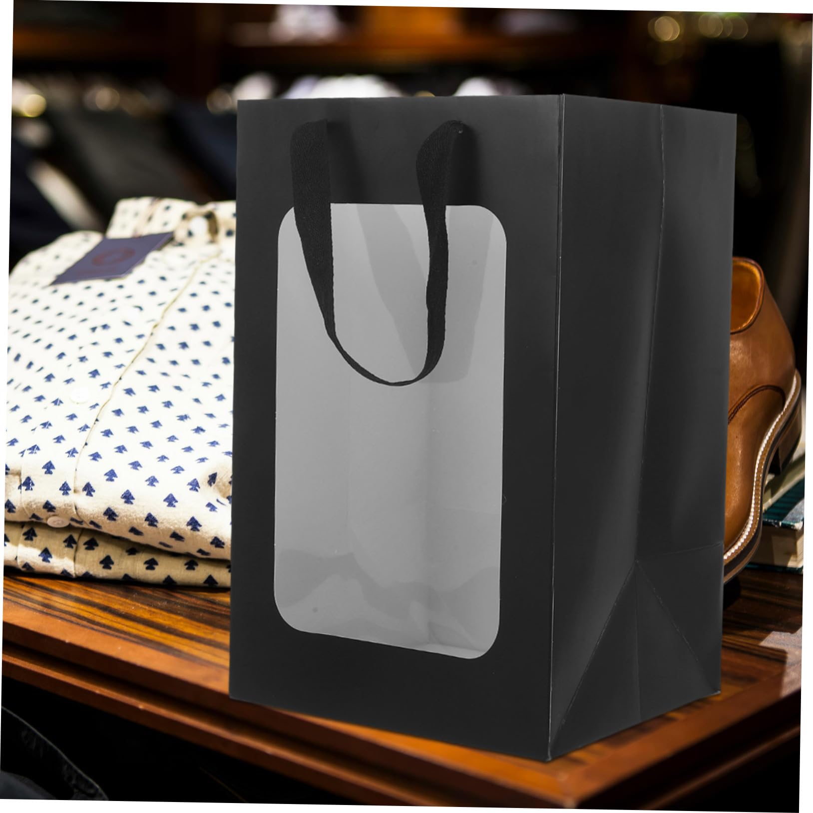 KOMBIUDA 10piezas Bolsas De Obsequio Transparentes Asas Unidades Para Fiestas y Bolsas Para Golosinas y