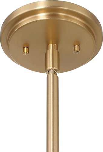 Miniatura 6 de Kent - Lámpara de techo industrial de metal enjaulado de gran tamaño, color negro y dorado