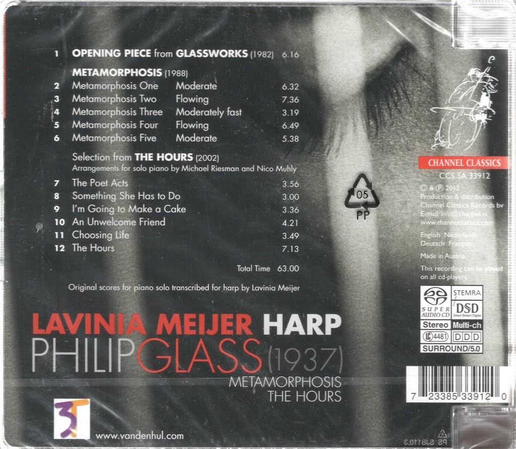 Glass: Metamorphosis & the Hours (Arr. for Harp)