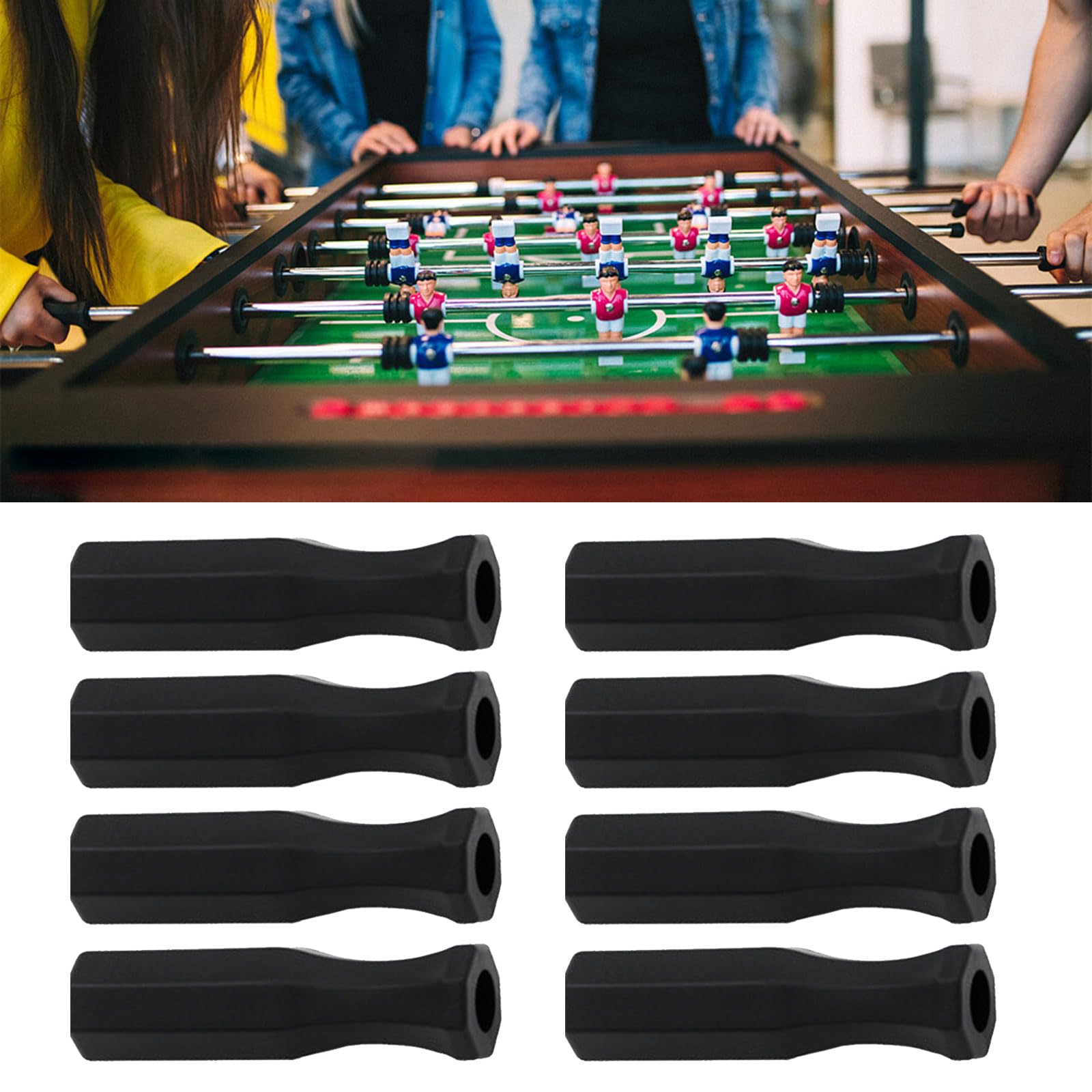 8 Poignées De Baby-foot En Plastique Antidérapantes - Remplacement Pour Table De Football Enfant & Adulte