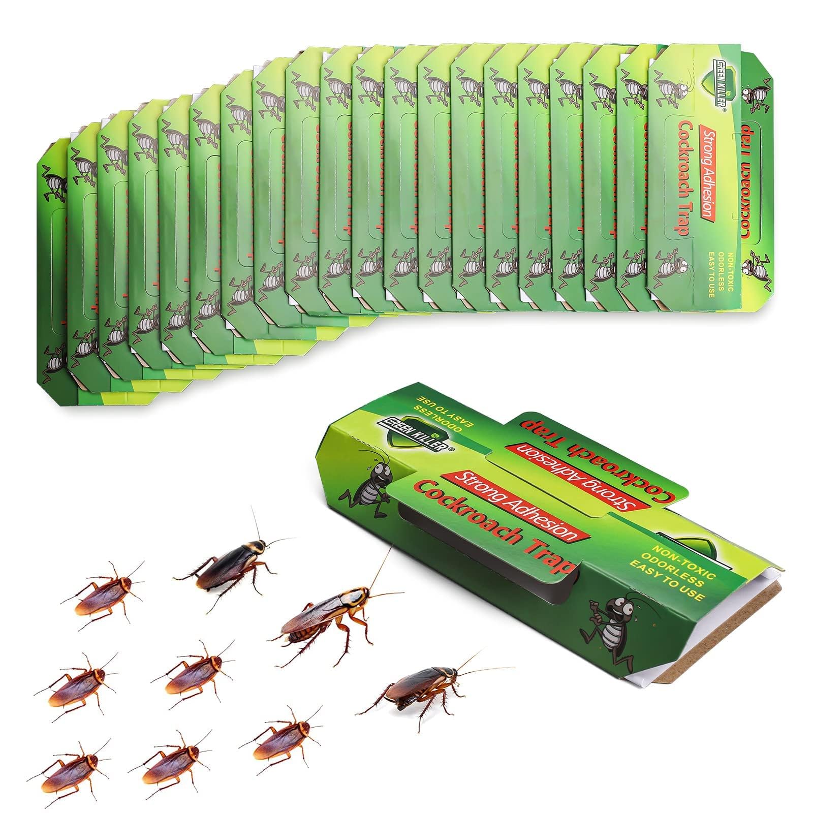 KhaznaCockRoach Trap Killer, Roach Killer Indoor Home, 20Pcs Roach Motel, Indoor Pet Friendly Roach Killer for Roach, Ants, Spiders, Bugs, Beetles