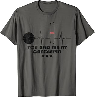 Candlepin Bowling Player Heartbeat Bowler T-Shirt