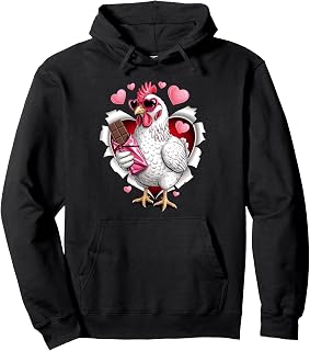 Chicken With Chocolate Hearts Love Pullover Hoodie