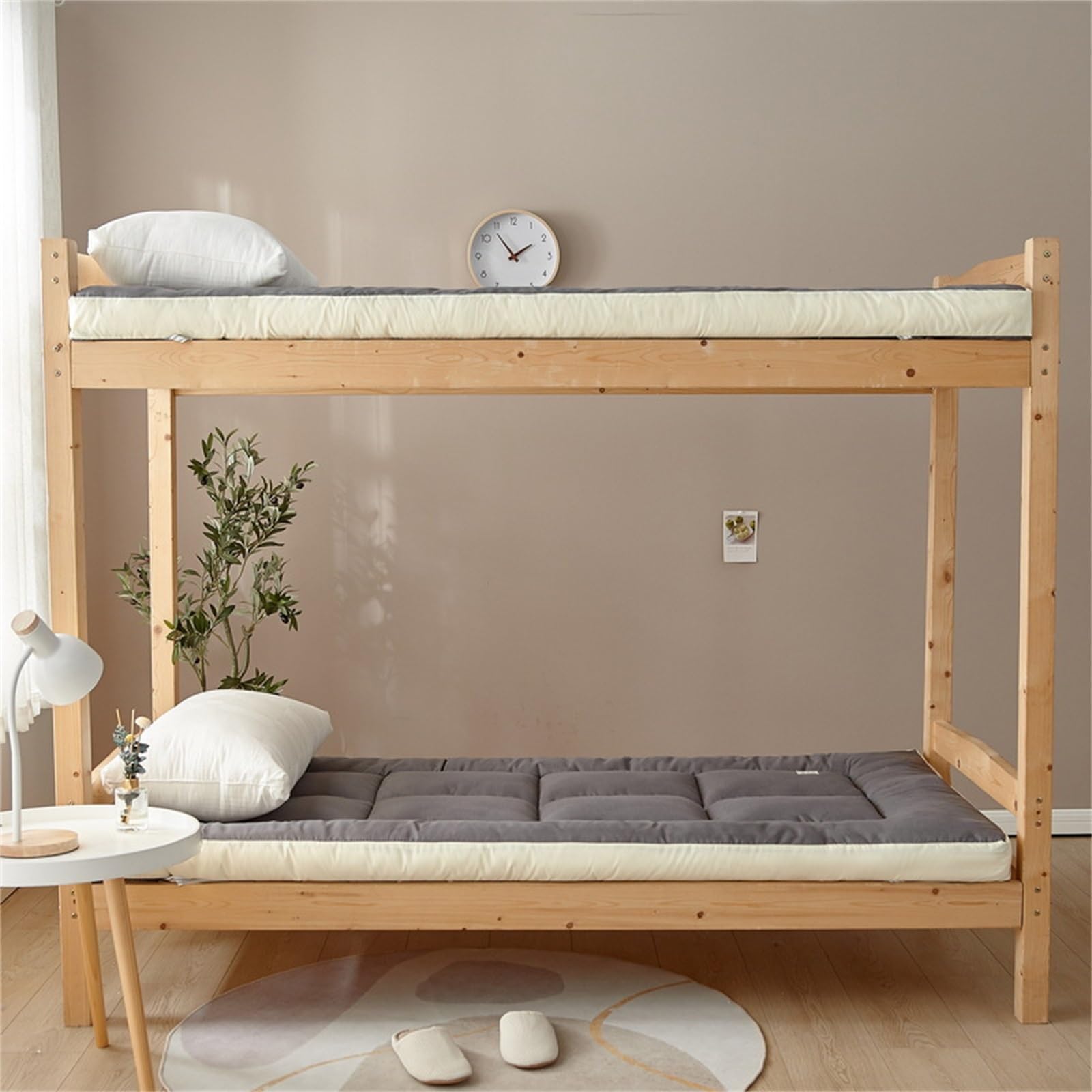 Matelas futon léger et pliable - Coussin doux épais pour lit simple - Tapis de sol portable pour dortoir, hôtel, appartement, camping, chambre d'amis