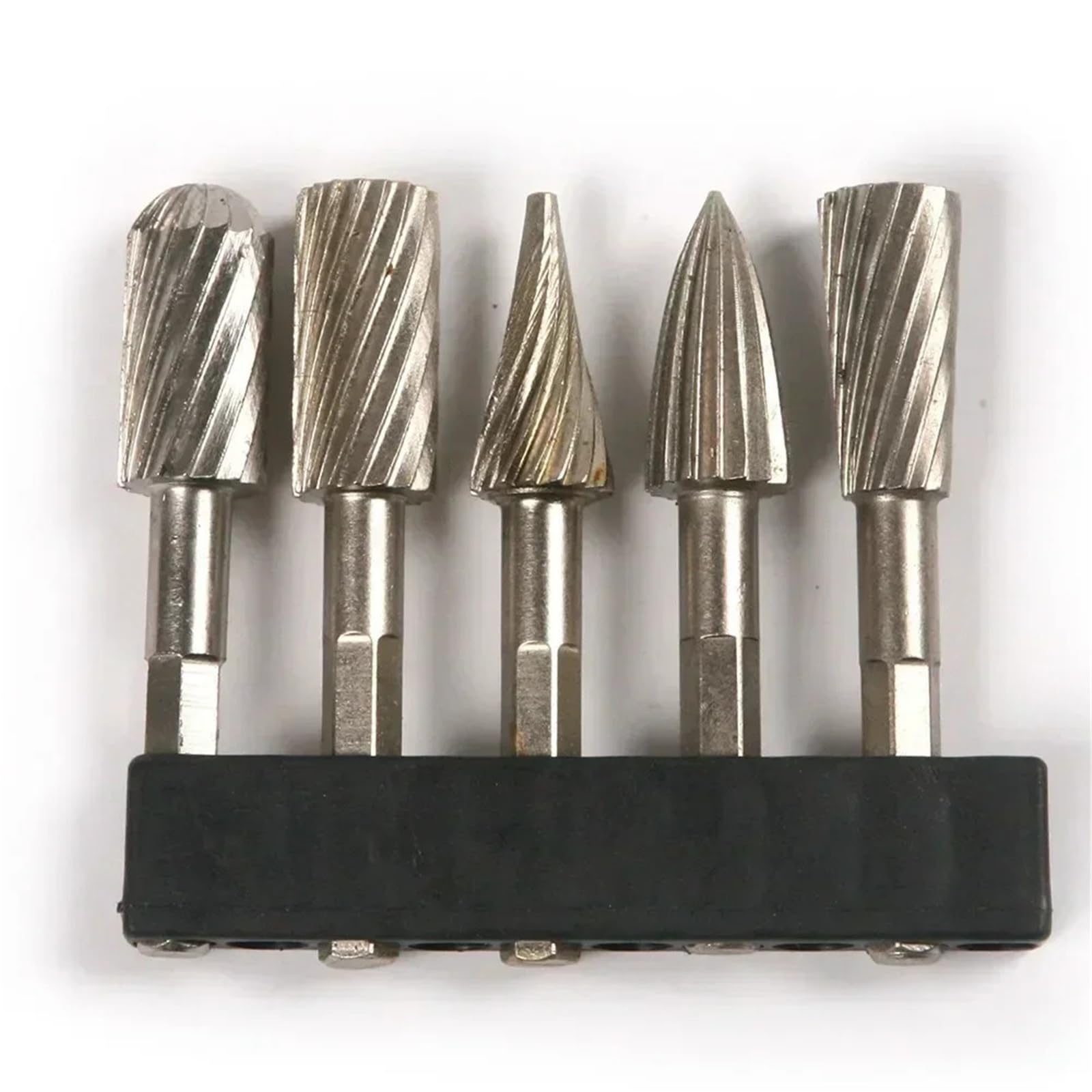 Heavy Duty Rotary File 5pc 13mm Head 1/4" (6.35mm) Shank Carbide Burrs Rotary File Rasp Cutter Files