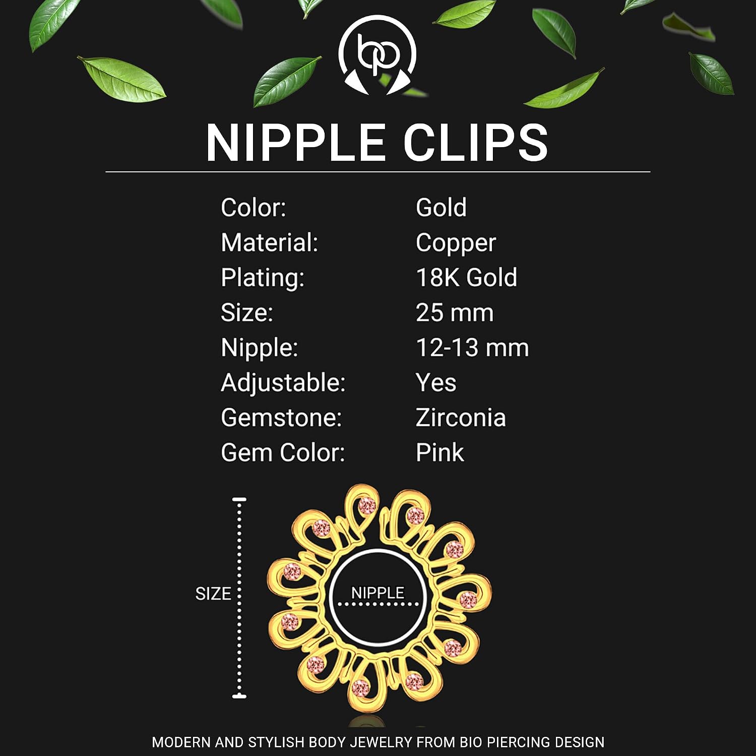 Silver Plated Nipple Clips in Modern Style with Zirconia, Weights Decor Adult Jewelry BDSM Erotic Sexy Jewelry