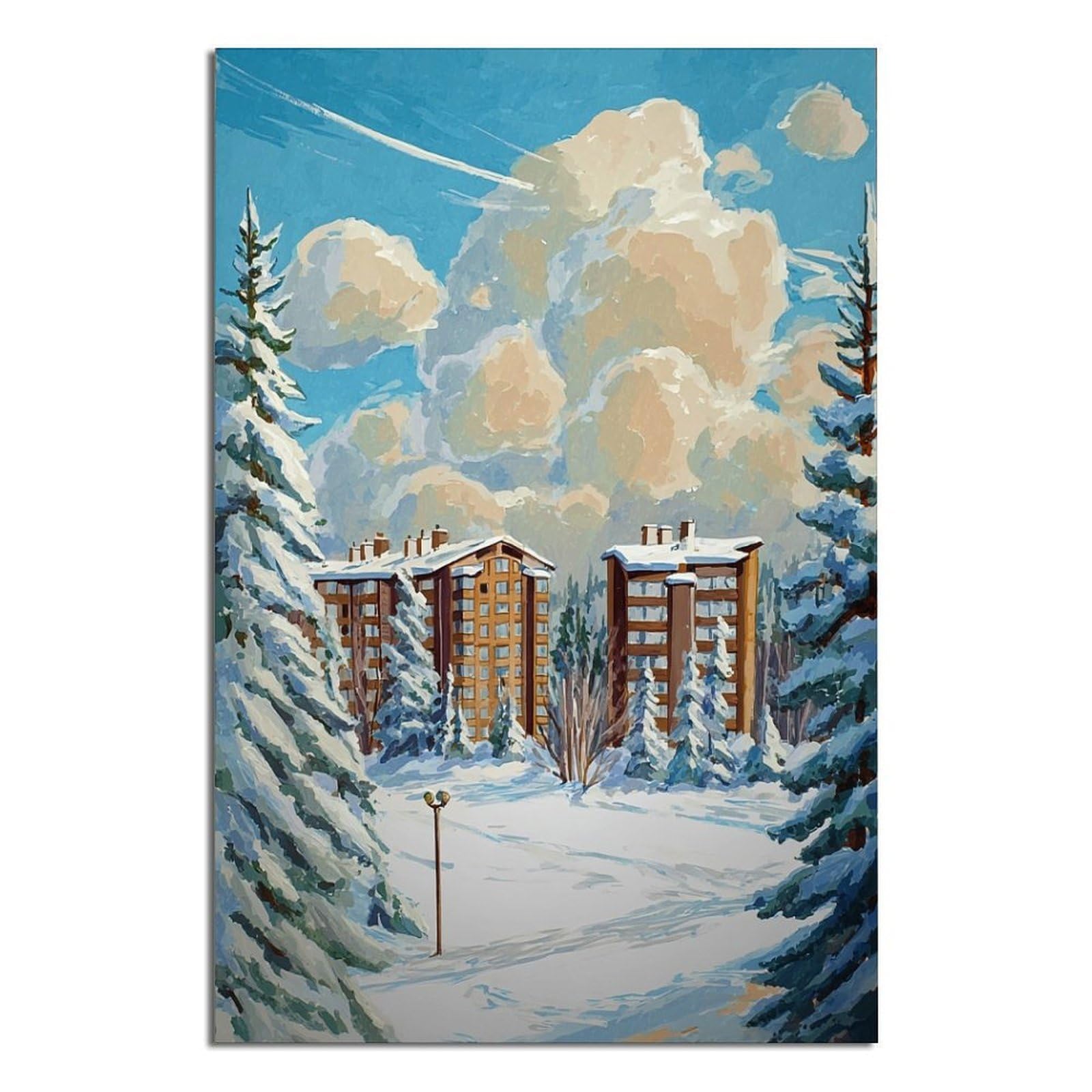 Beaver Creek Posters 20x30inch(50x75cm) Vintage Watercolor Canvas Art