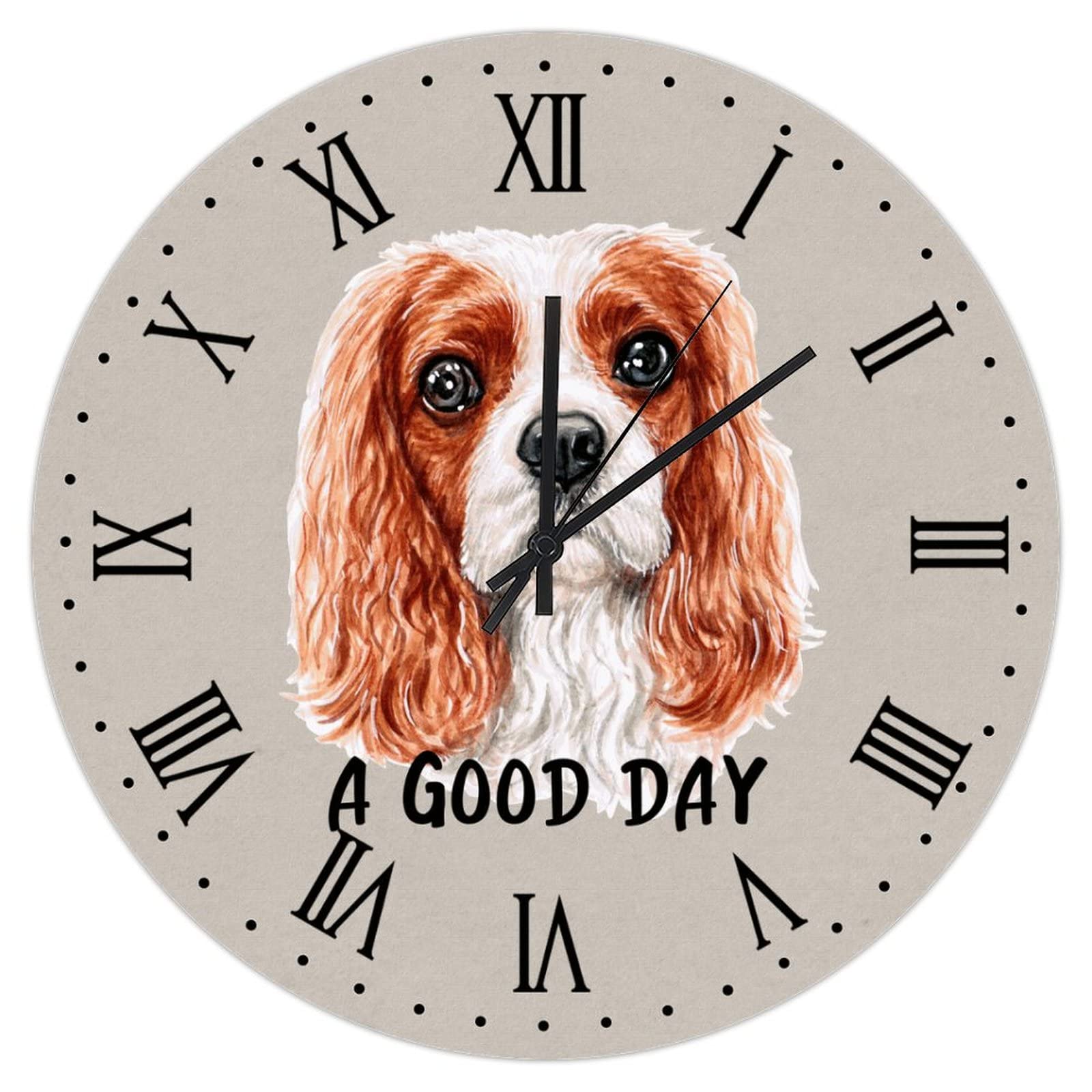 Horloge murale en bois 38 cm rustique et silencieuse A Good Day