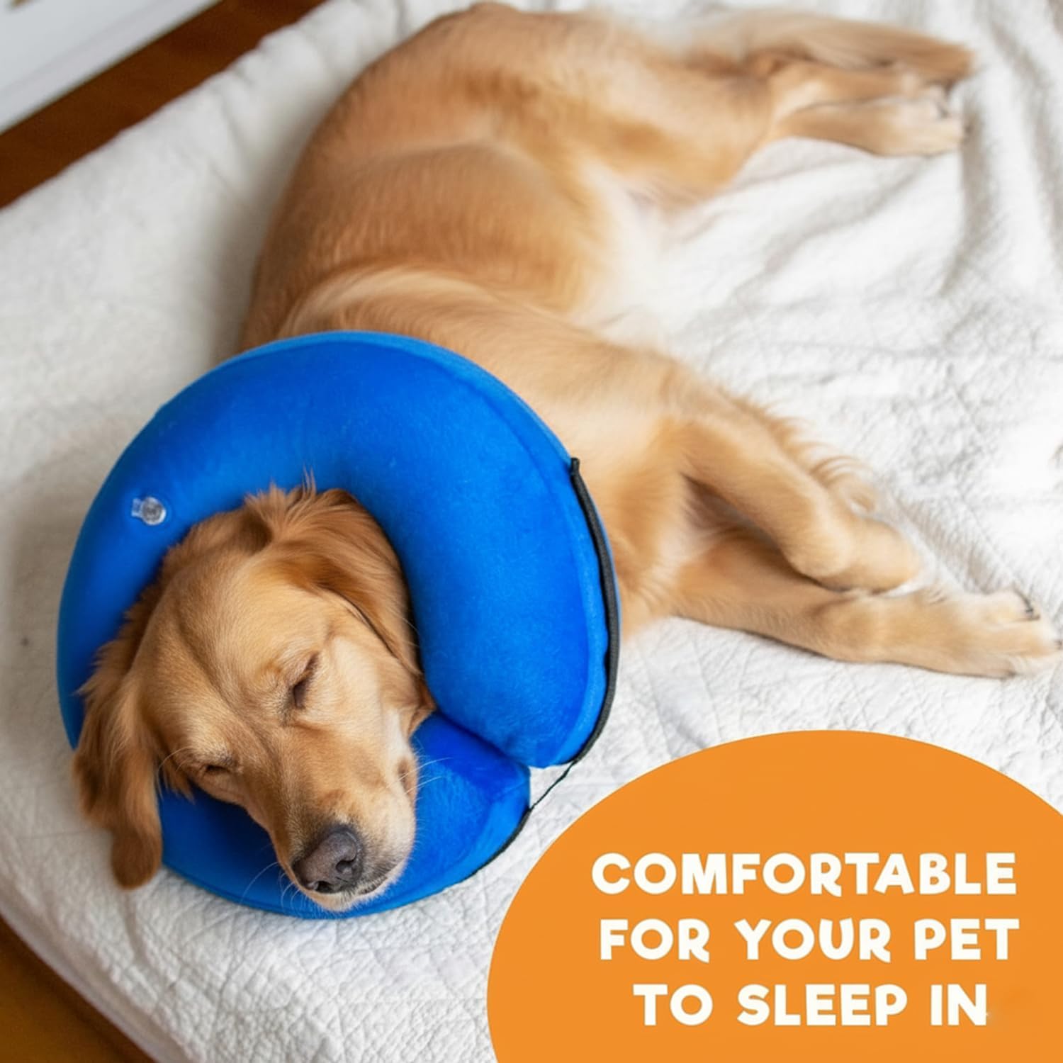 Inflatable Dog Cone Collar Alternative, Soft Dog Cone | for Medium Large Dogs and Cats,Pet Neck Recovery ECollar Donut Collar After Surgery (Blue, XL)