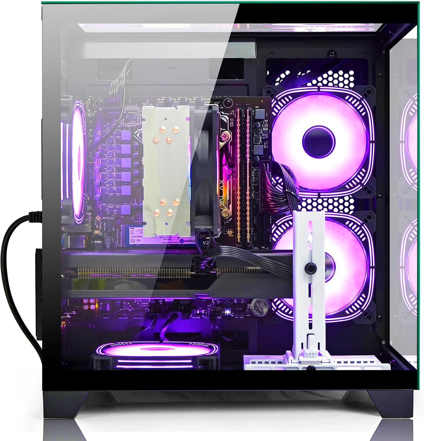 LXZ Gaming PC Desktop - Ryzen 5 5600 | GeForce 6500xt 4GB | 16GB DDR4 | 1TB NVME SSD | DP/HDMI/DVI, Prebuilt Tower Computer for Gaming, Home and Office