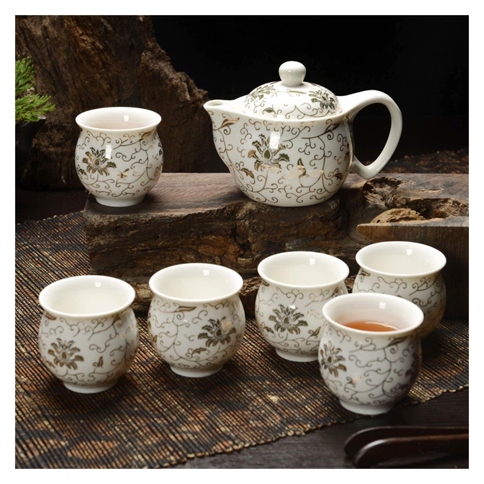 Amazon.com: zxb-shop Tea Service Jingdezhen Tea Set Blue and