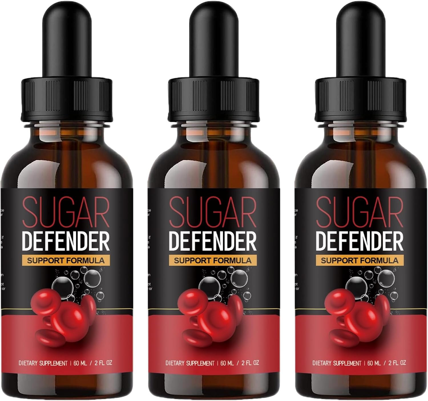 Sugar Defender Defender Supplement Drops 3 Pack for Energy Circulation