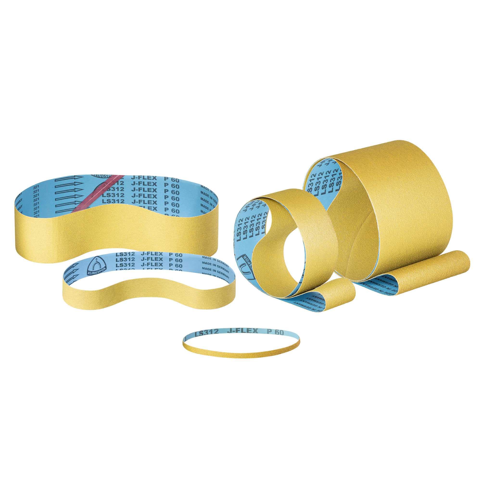 Nastro abrasivo KLINGSPOR LS 312 JF/tessuto Nastro abrasivo | 120 x 1500 | 10 pezzi | Granulometria: 280 (10 nastri)
