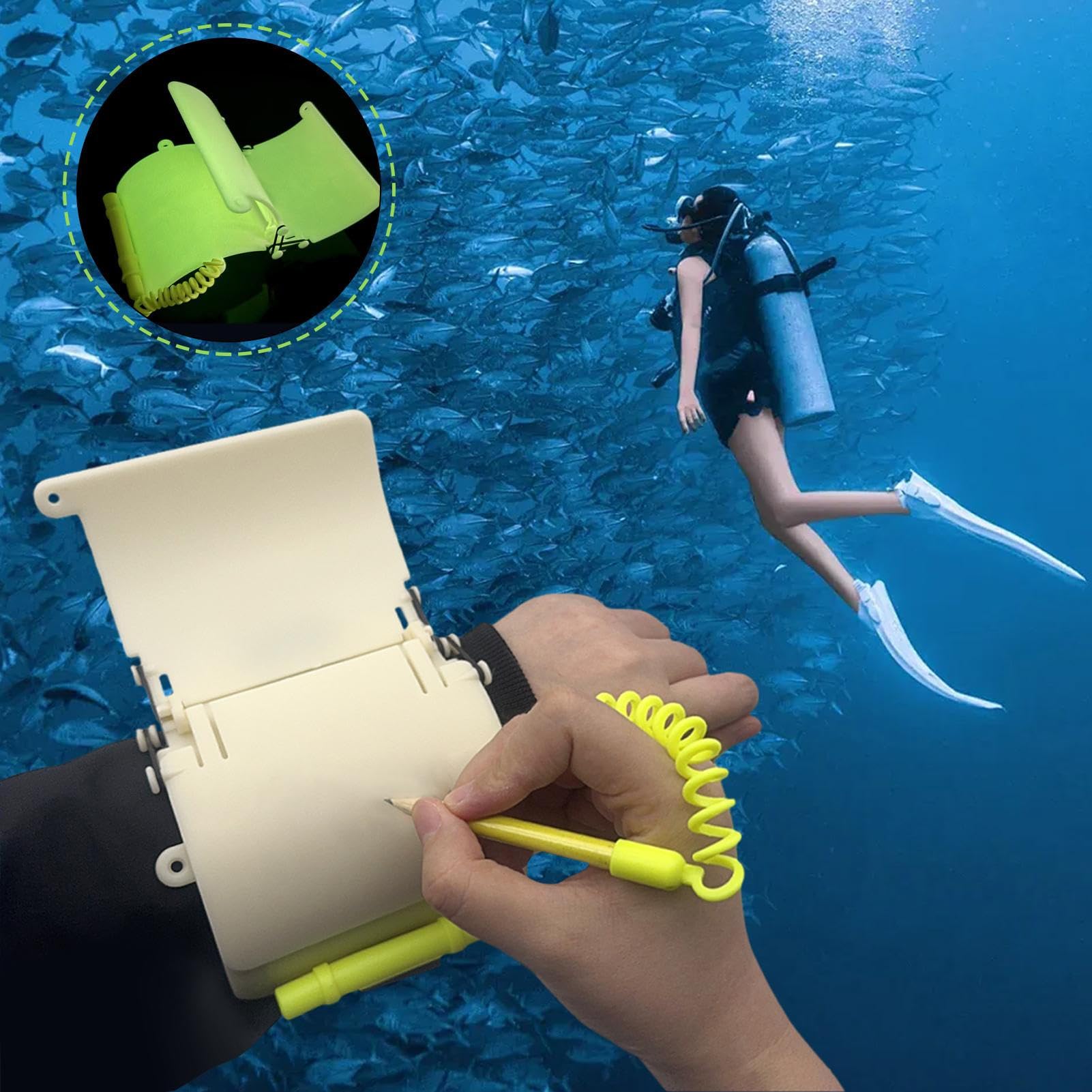 Lavagnetta Subacquea Scrittura Attrezzatura Subacquea Regolabile Di | Lavagnetta Da Polso Per Immersioni Per Donne Uomini Adolescenti Adulti Subacquei Snorkelisti Apneisti Sport Acquatic