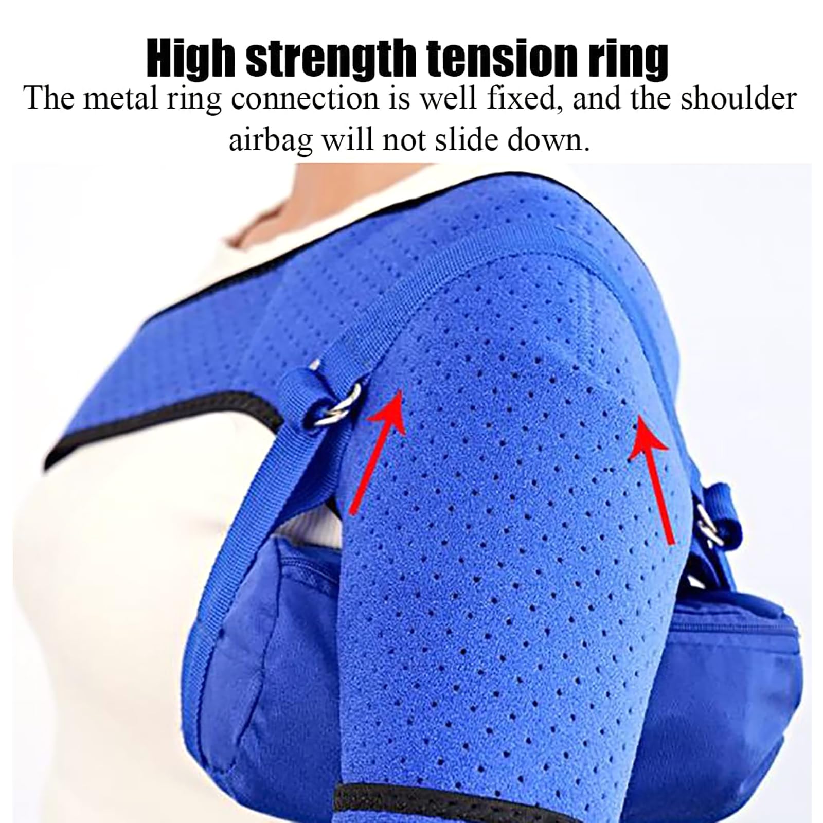 Involucro di Compressione della Spalla, Tutore per La Spalla, Cinturino per Tutore per La Spalla con Airbag Rimovibile, 3 Cinghie di Trazione Regolabili E Tessuto Traspirante, per Lussazione