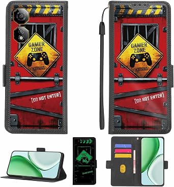 Aroepurt Case Compatible for Nubia Neo 2 5G Phone Case Flip Cover [with Tempered Glass Screen Protector][RFID Blocking][Luminous Effect] LPT-JGP